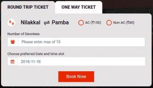 SabarimalaQ Nilakkal to Pampa & Pampa to Nilakkal Tickets